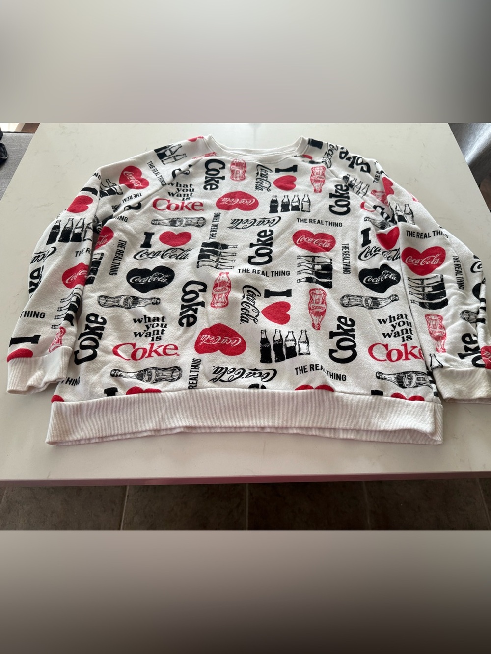 Coca-Cola Logo Crewneck in White